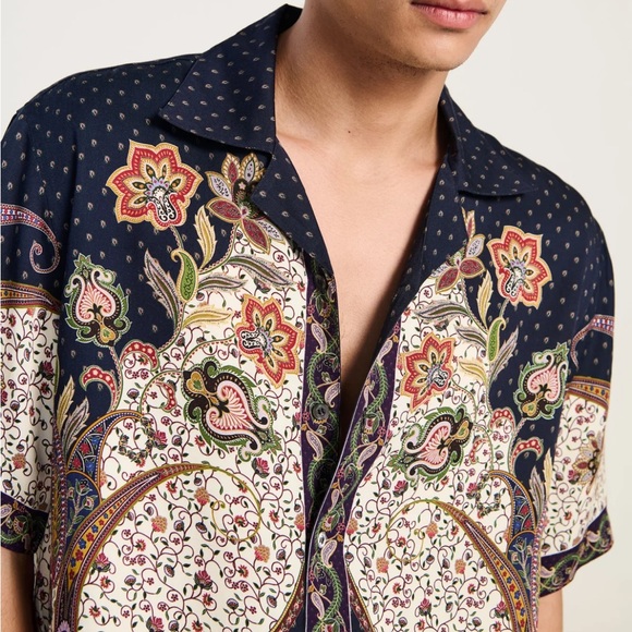 Men's Perte d'ego MIDNIGHT PAISLEY SHIRT - Picture 2 of 9